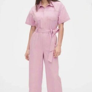 NWT Pink Gap Utility Jumpsuit Size 14 Barbie